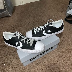 Leather converse all stars